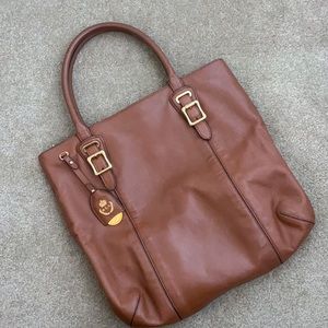Ralph Lauren Leather Tote Chestnut brown
